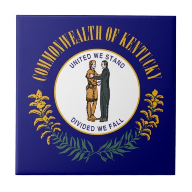Carreau Kentucky : drapeau de l'État américain du Commonwe (Devant)