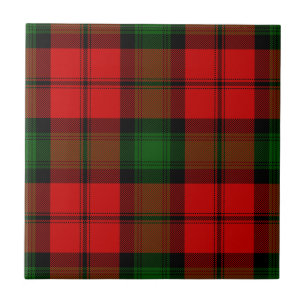 Carreau Kerr tartan rouge vert plaid