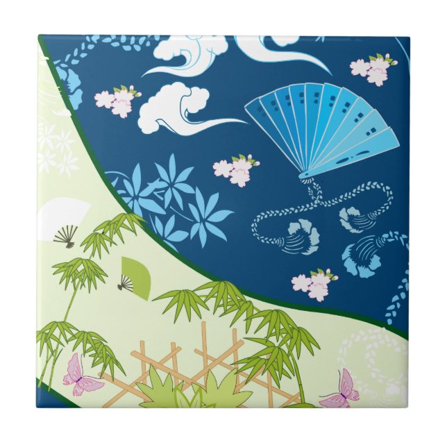 Carreau Kimono bleu (Devant)