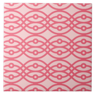 Carreau Kimono imprimé, corail rose