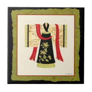 Carreau Kimono japonais traditionnel avec imprimé floral