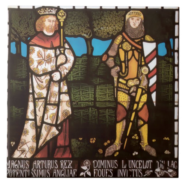 Carreau King Arthur et Sir Lancelot par William Morris (Devant)