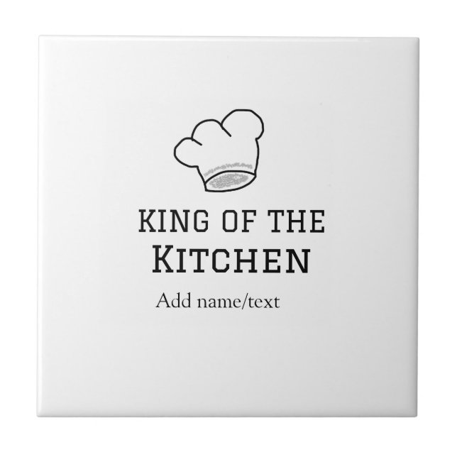 Carreau King of the cuisine chef cuisine ajouter nom couro (Devant)