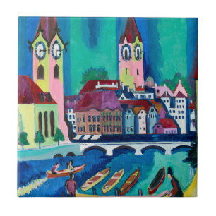 Carreau Kirchner Paysage urbain de Zurich Art expressionni