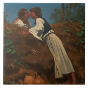 Carreau Kissing Couple (The Kiss) (par von Pettenkofen)
