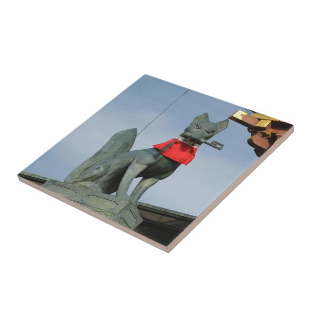 Carreau Kitsune キ ツ ネ (Fox) avec clé dans la bouche (Côté)