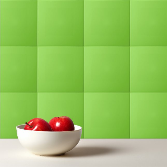 Carreau Kiwi vert couleur solide (Créateur téléchargé)