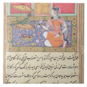 Carreau Kjujista, l'épouse du négociant, parlant à un