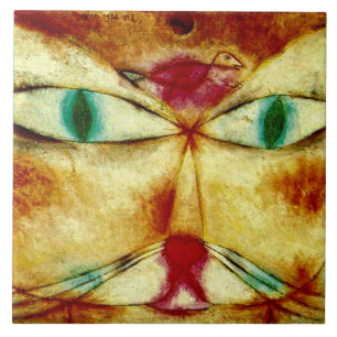 Carreau Klee - Chat et Oiseau