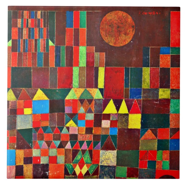 Carreau Klee - Château et Soleil (Devant)