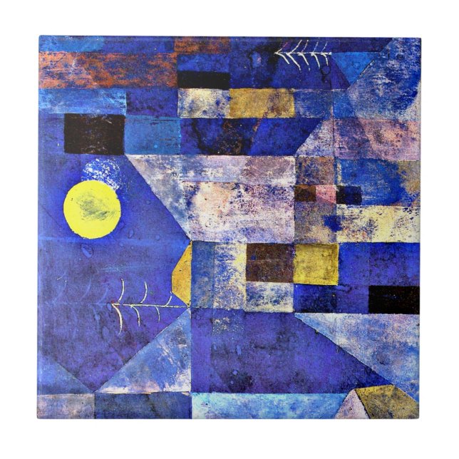 Carreau Klee - Lumière de la Lune, peinture Paul Klee, (Devant)