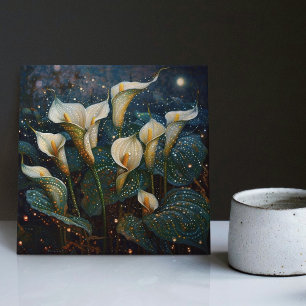 Carreau Klimt Golden Calla Lilies Symbolisme Art Nouveau C