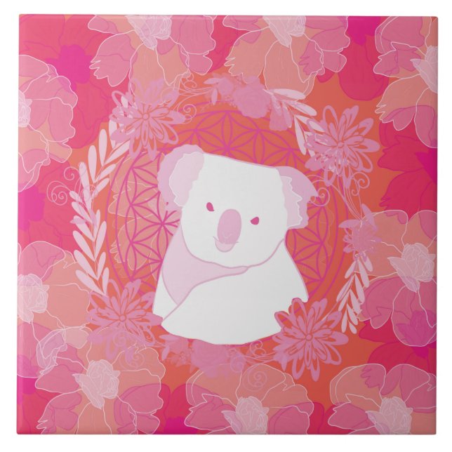 Carreau Koala Flower of life (Devant)
