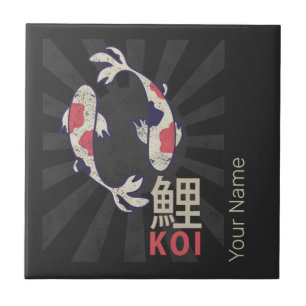 Carreau Koi Vintage Nishikigoi Carpe japonaise pour Aquari