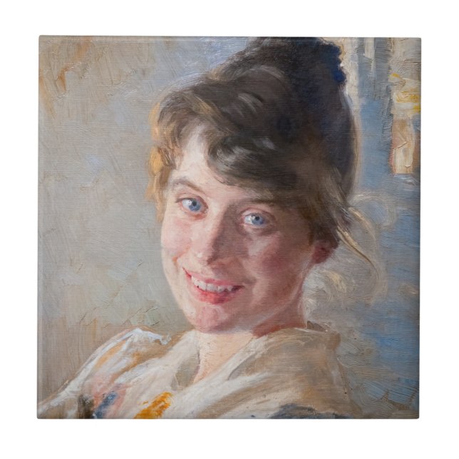 Carreau Kroyer - Portrait de la femme de l’artiste Marie (Devant)