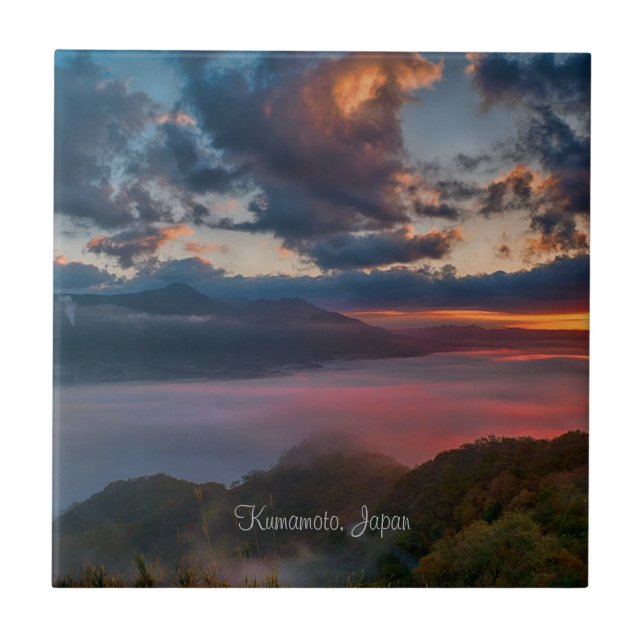 Carreau Kumamoto, Japan Sunset, (Devant)