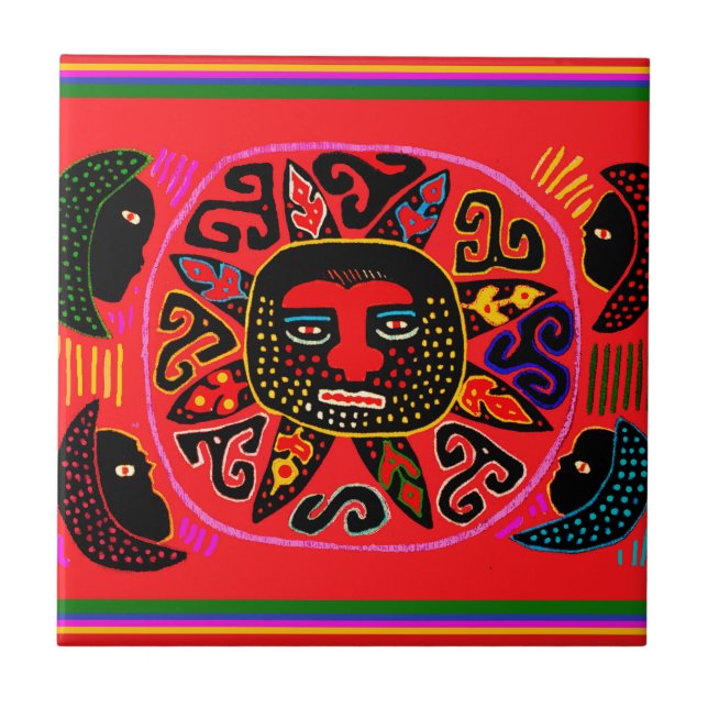 Carreau Kuna Tribal Del Sol (Devant)