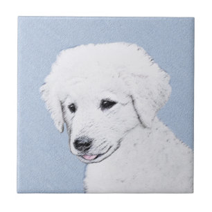 Carreau Kuvasz Peinture - Cute Original Chien Art
