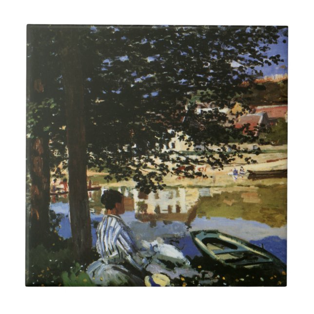 Carreau La Banque de la Seine, Bennecourt de Claude Monet (Devant)