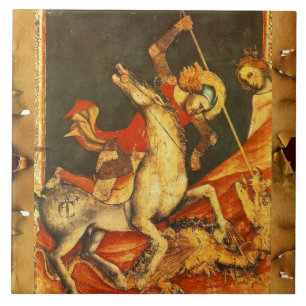 Carreau La bataille de Saint George avec le Dragon