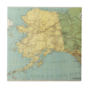 Carreau La carte de McNally de couche-point de l'Alaska
