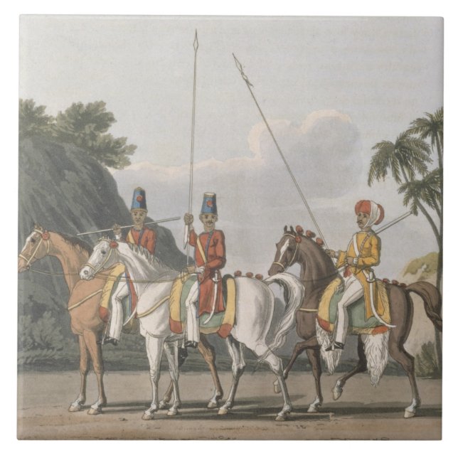 Carreau La cavalerie irrégulière, armée du Bengale 1817, (Devant)