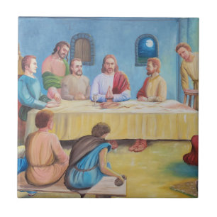Carreau La Cène : Jésus et les disciples