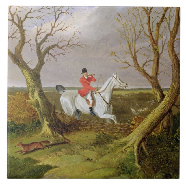 Carreau La chasse du Suffolk - partie (huile sur la toile) (Devant)