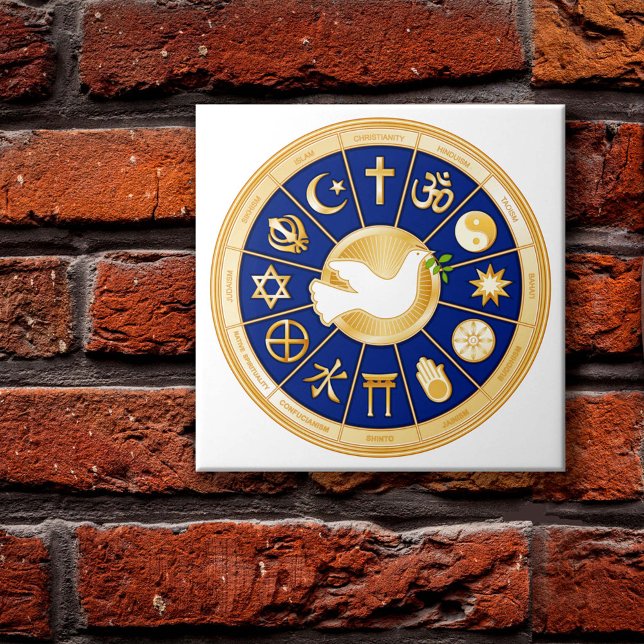 Carreau La colombe de la paix (Dove of Peace Tile. Inspirational art for your decor. )