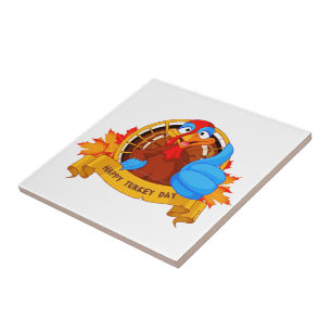 Carreau La conception amusante de Thanksgiving de style ca