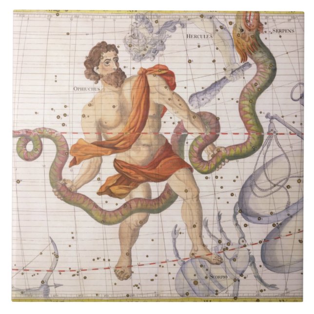 Carreau La constellation d'Ophiucus et de Serpens, (Devant)