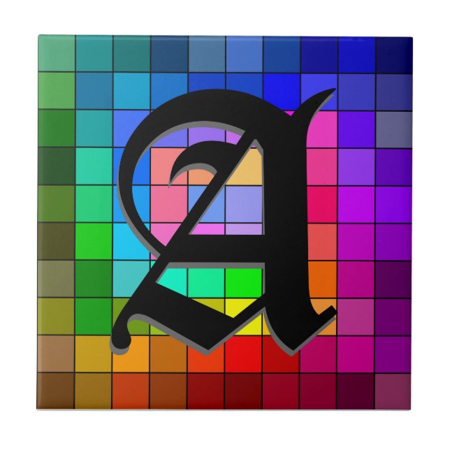 Carreau La couleur en verre souillé d'initiale ébrèche le (Devant)