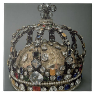 Carreau La couronne de Louis XV, 1722 (argent doré, replac