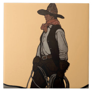 Carreau La couverture du magazine The Cowboy par NC Wyeth