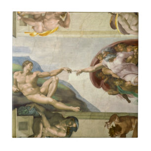 Carreau La Création de l'Homme par Michel-Ange (Création d