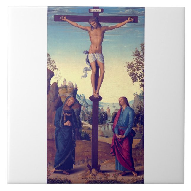 Carreau La Crucifixion avec la Vierge de Pietro Perugino (Devant)