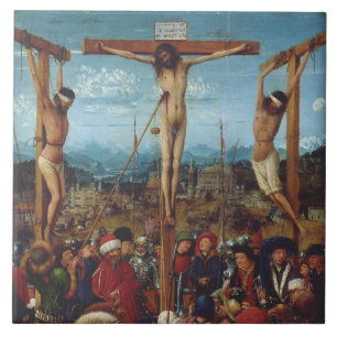 Carreau La Crucifixion par Van Eyck