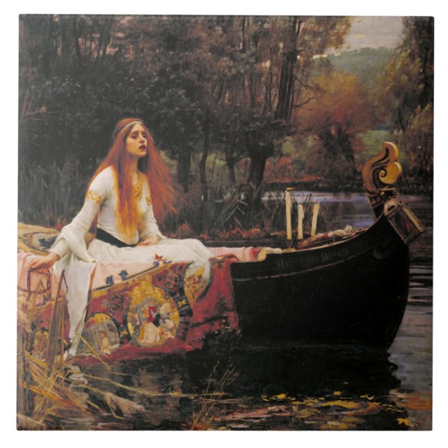 Carreau La Dame de Shalott (Beauté médiévale) (Devant)