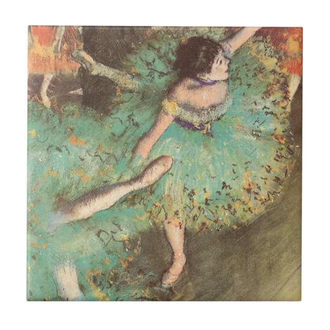 Carreau La danseuse verte d'Edgar Degas, Ballet Vintage (Devant)