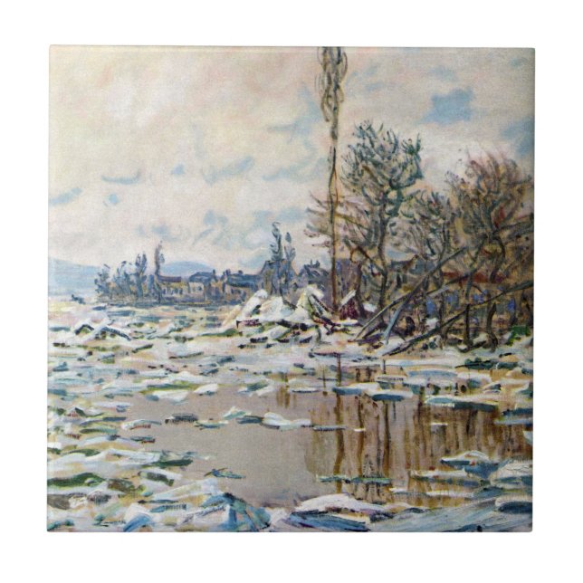 Carreau La débâcle des glaces de Claude Monet (Devant)