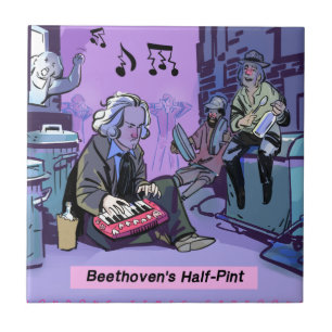 Carreau La demi pinte de Beethoven Drôle cadeau