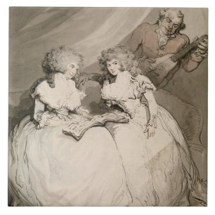 Carreau La duchesse de Devonshire et sa soeur, le Coun