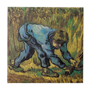 Carreau La Faucheuse avec la faucille par Vincent van Gogh