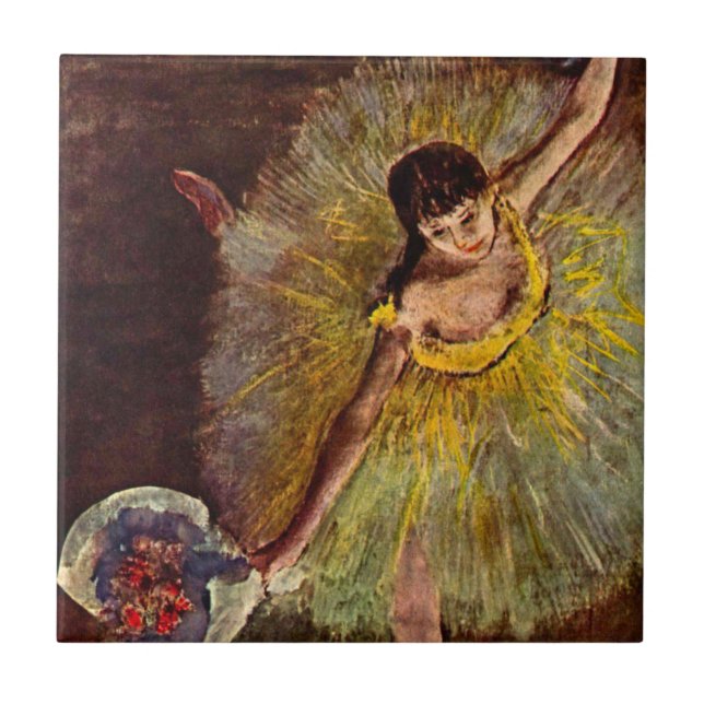 Carreau La Fin d'une arabesque par Edgar Degas, Ballet Vin (Devant)
