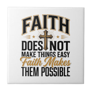 Carreau La foi les rend possibles Christian Typography Des