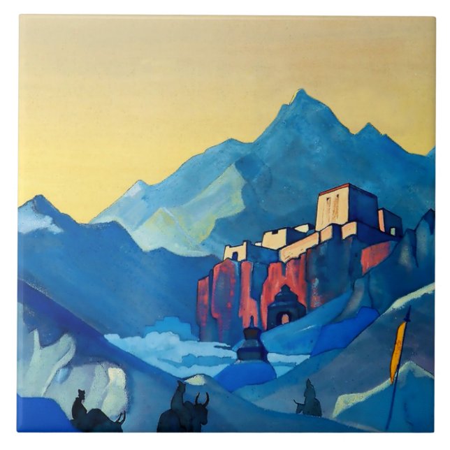 Carreau « La forteresse de l'esprit » de Nicholas Roerich (Devant)
