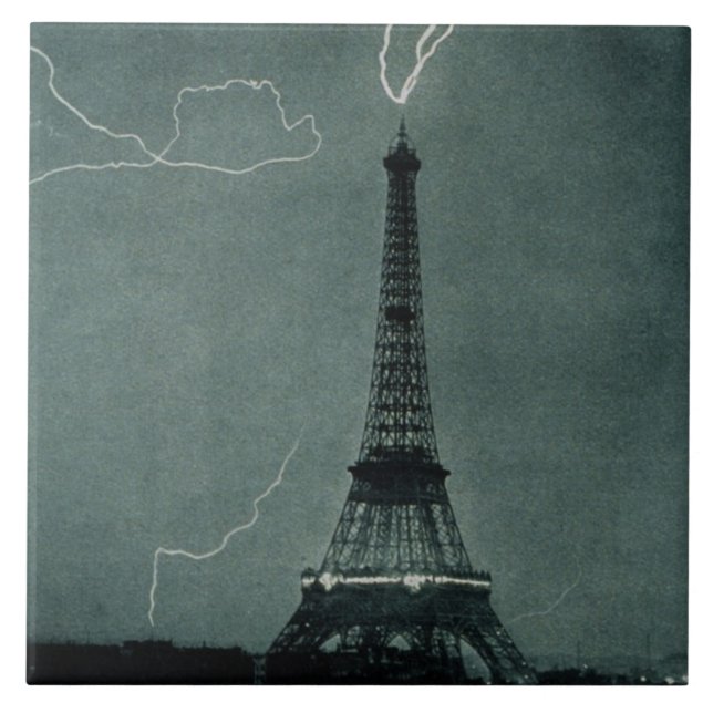 Carreau La foudre frappe la Tour Eiffel (Devant)