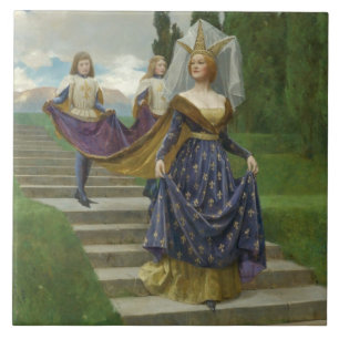 Carreau La Grande Dame (Femme noble médiévale)