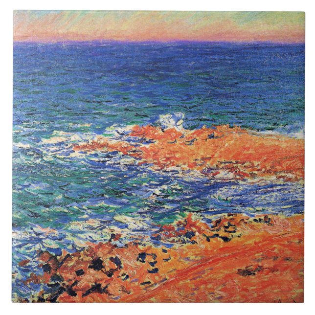 Carreau La Grande Mer Bleue à Antibes, beaux-arts, (Devant)