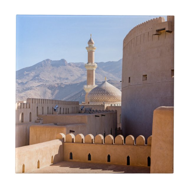 Carreau La Grande mosquée et le minaret de Nizwa - Oman (Devant)